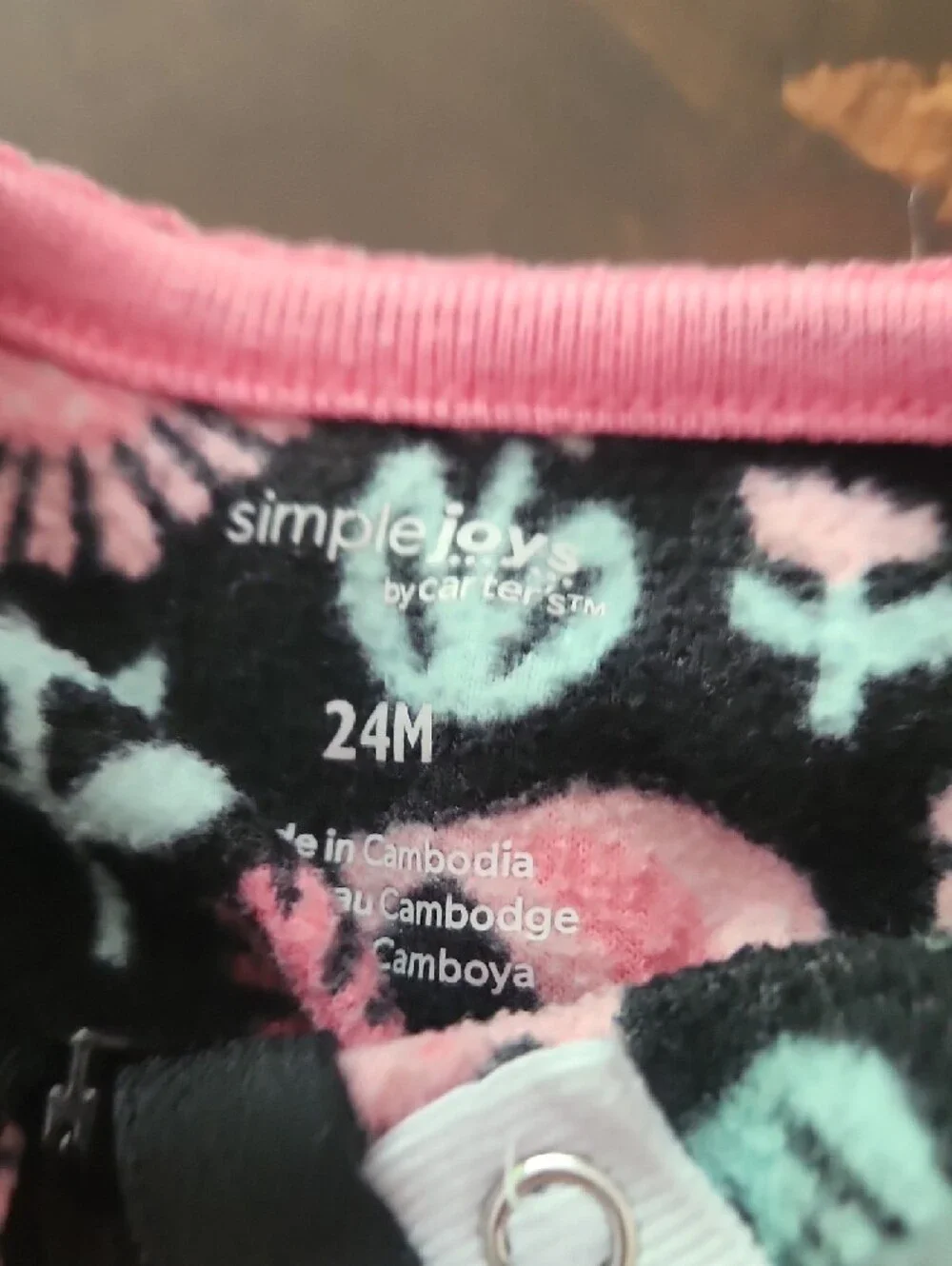 Carter's Pink and Gray Heart, Panda & Floral Footie Sleepers - 4 Pack - Picture 5 of 5